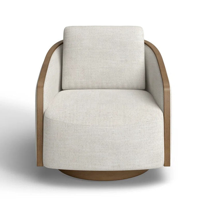 Nieve Upholstered Swivel Barrel Chair