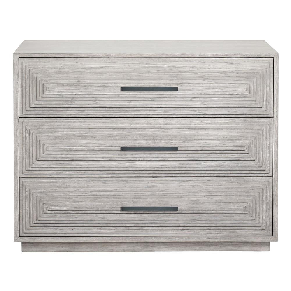 James Modern Classic Grey 3 Drawer Wood Dresser