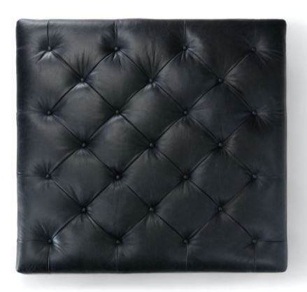 Tablet Charme Black Square Ottoman