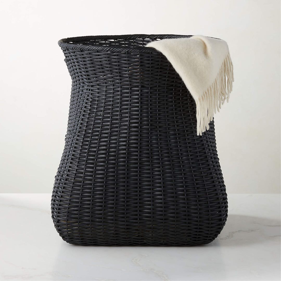 Palmer Black Wicker Storage Basket