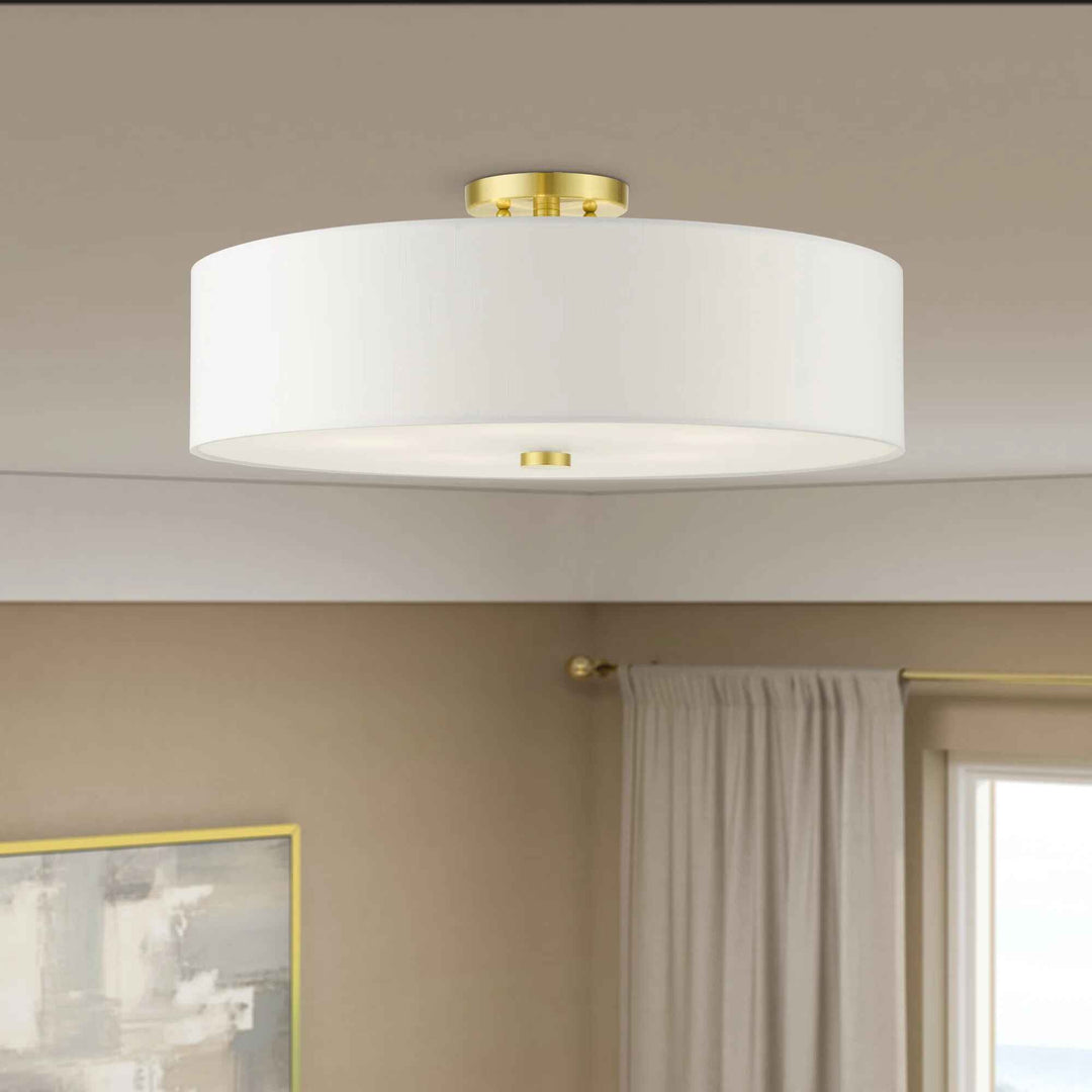 Flaire Fabric Semi Flush Mount
