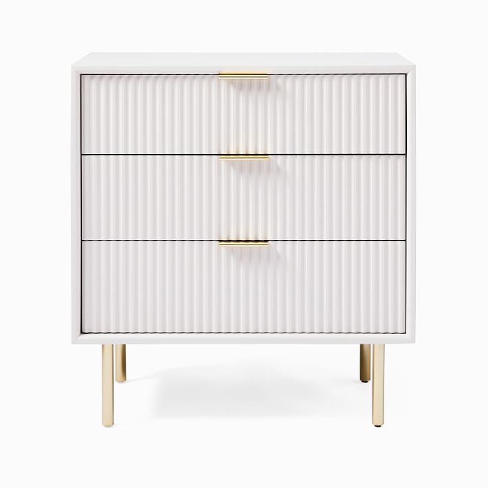 Quinn Lacquer Grand Nightstand HazeAntique Brass