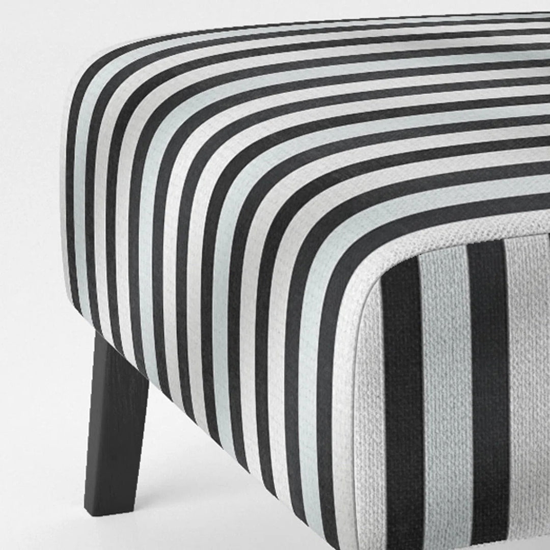 Black And White Striped Lines Harmony Slippper Chair