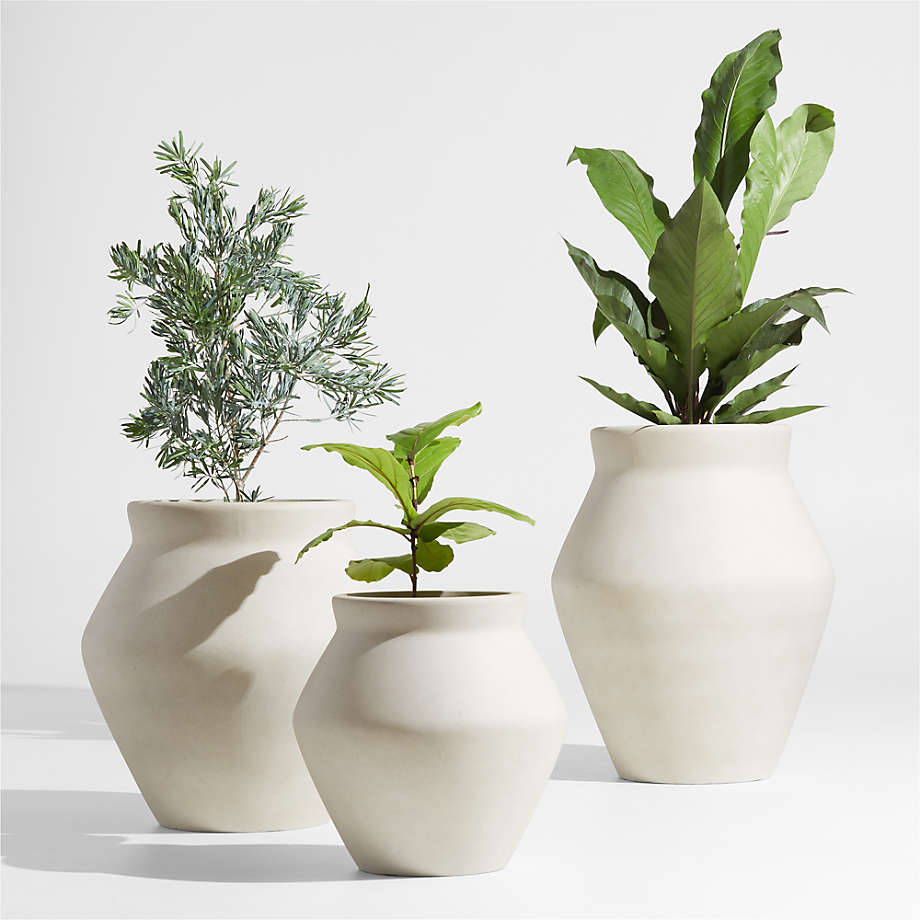 Wabi Large Sand Fiberstone Planter