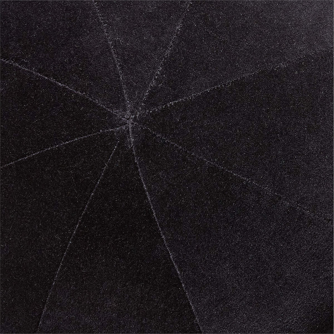 Terre Black Velvet Sphere Throw Pillow 12"