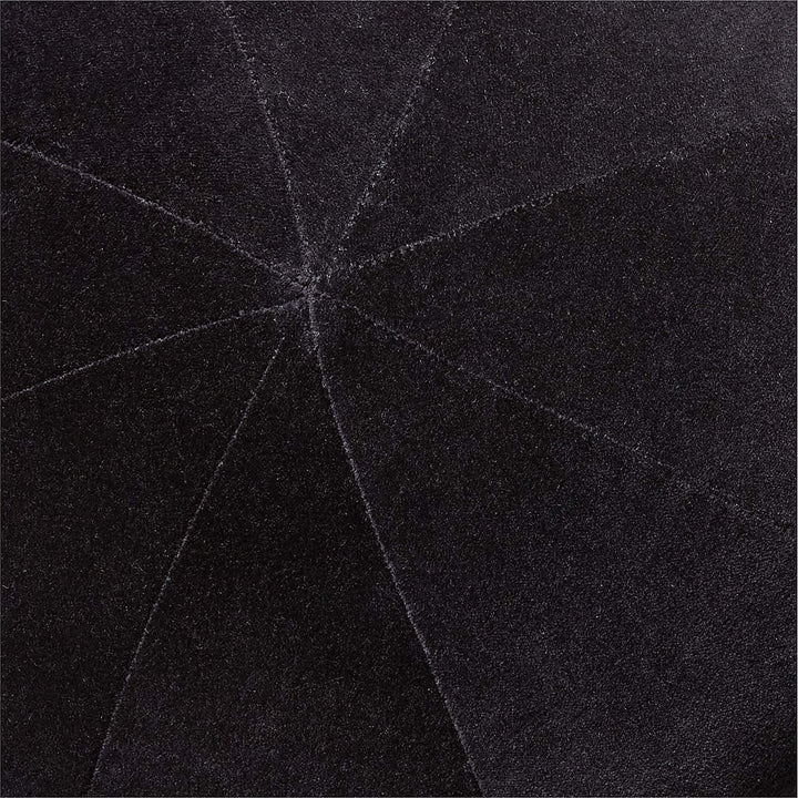 Terre Black Velvet Sphere Throw Pillow 12"