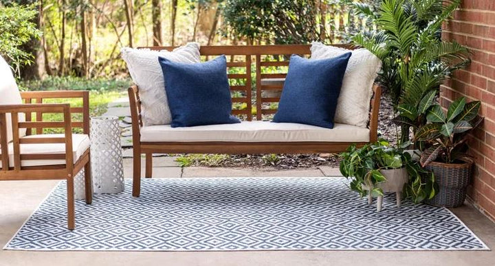 Geometric Indoor Outdoor Area Rug-6'x9'