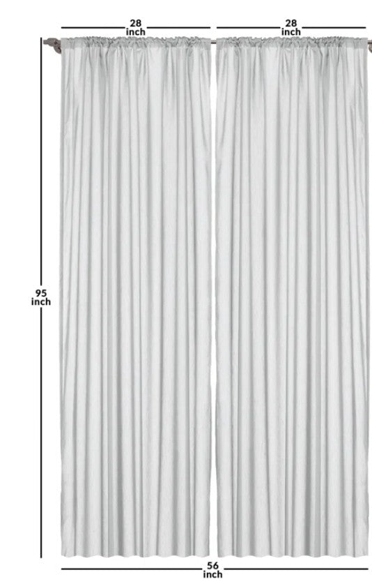 Polyester Room Darkening Sliding Panel Pair