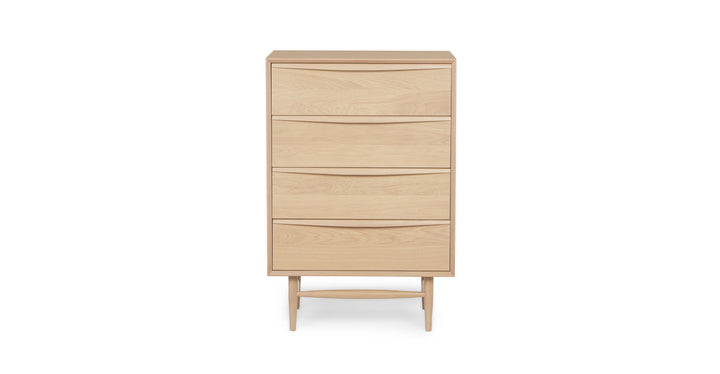 Lenia White Oak 4 Drawer Chest