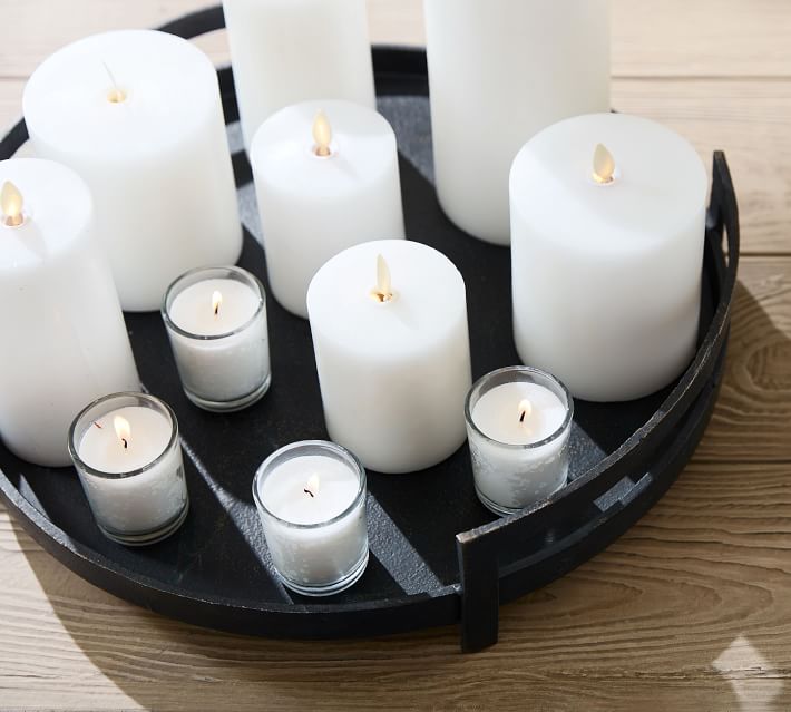 Premium Flickering Flameless Wax Pillar Candles