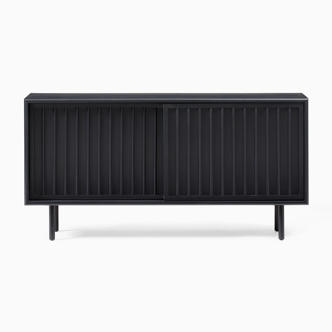 Slatted Shallow Media Console