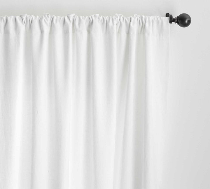 Custom Belgian Flax Linen Rod Pocket Curtain 144"