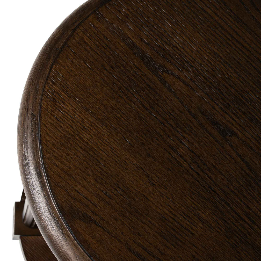 Maven Lane Pullman Traditional Round Wooden Side Table