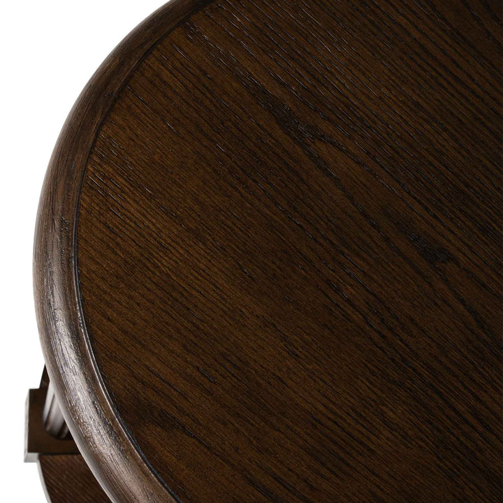 Maven Lane Pullman Traditional Round Wooden Side Table