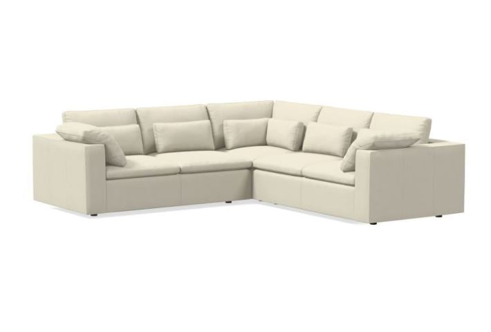 Harmony Modular Leather 3 Piece L Shaped Sectional