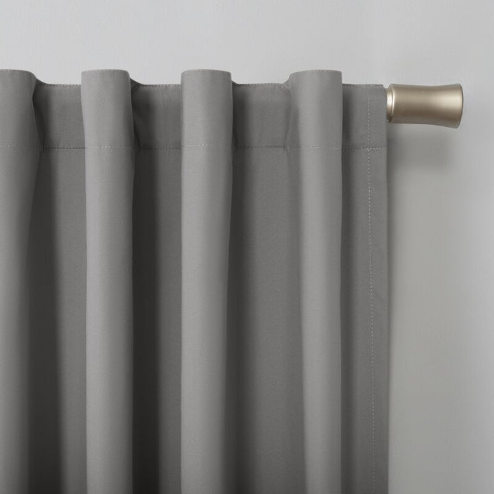 Solid Max Blackout Thermal Rod Pocket Single Curtain Panel
