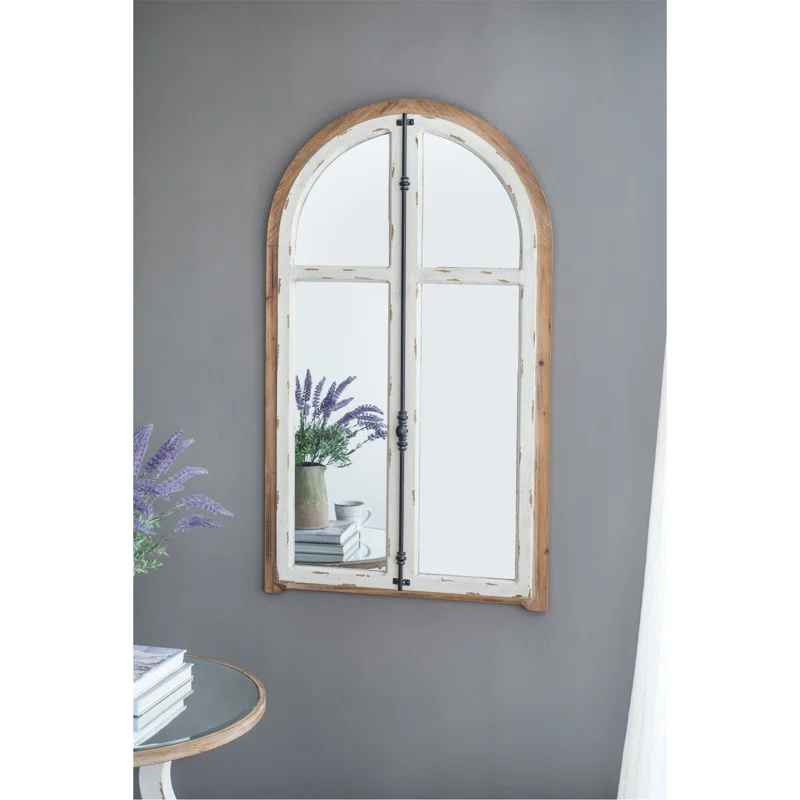 Arch Wood Wall Mirror-27.5"x48"