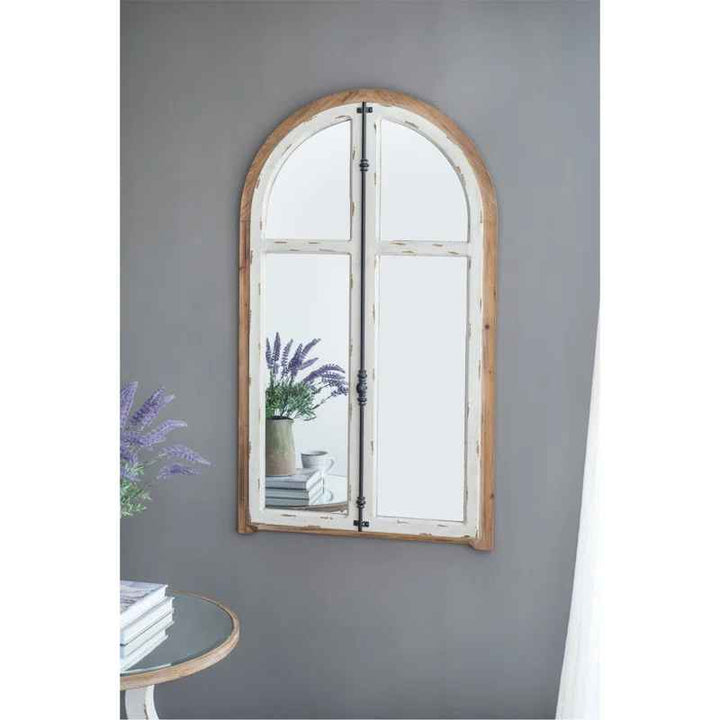 Arch Wood Wall Mirror-27.5"x48"