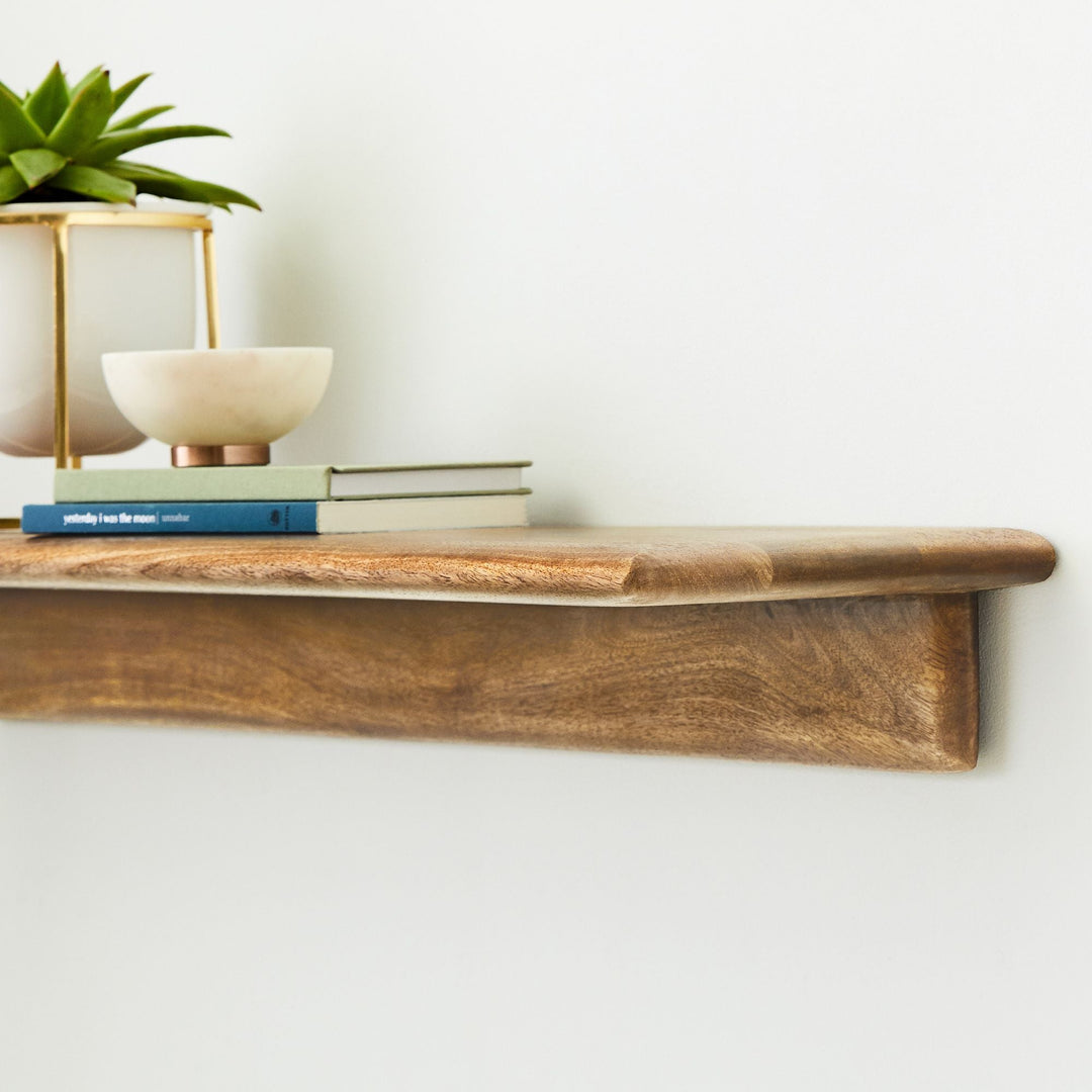 Anton Solid Wood Wall Shelves-48"