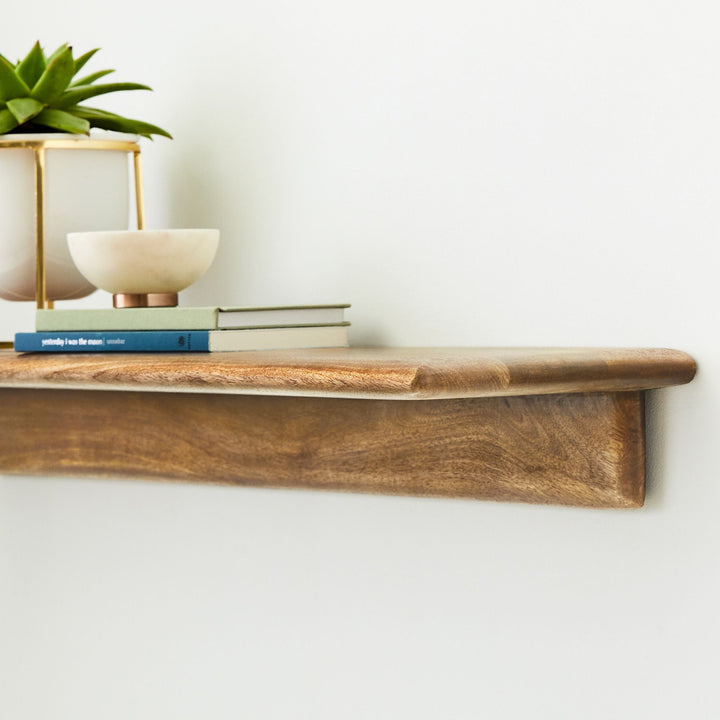 Anton Solid Wood Wall Shelves-48"