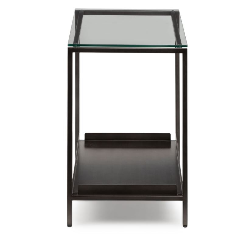Lutto Gunmetal Gray Side Table