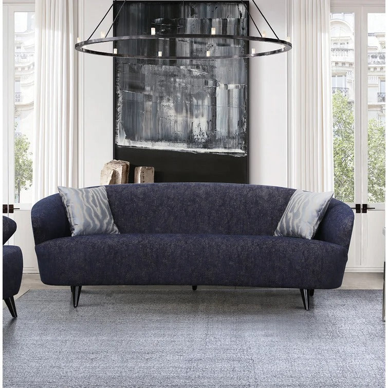 Coffield Tuxedo Arm Curved Sofa