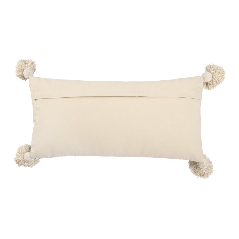 Martz Cotton Lumbar Pillow Cover With Insert-27"X14"
