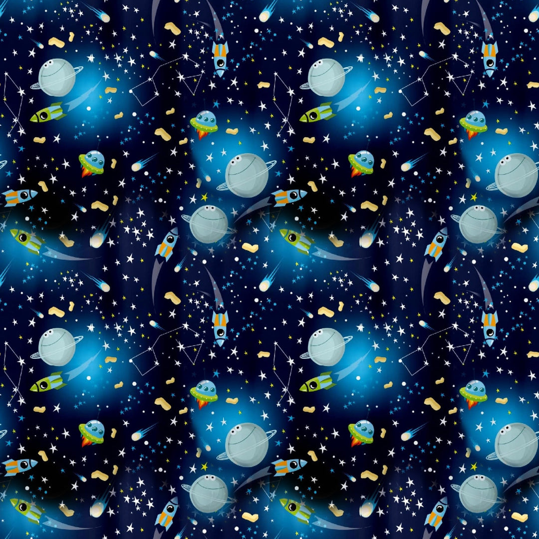 Universe Polyester Room Darkening Curtain Pair