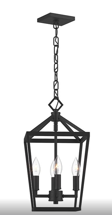 Poisson 4 Light Lantern Geometric Pendant