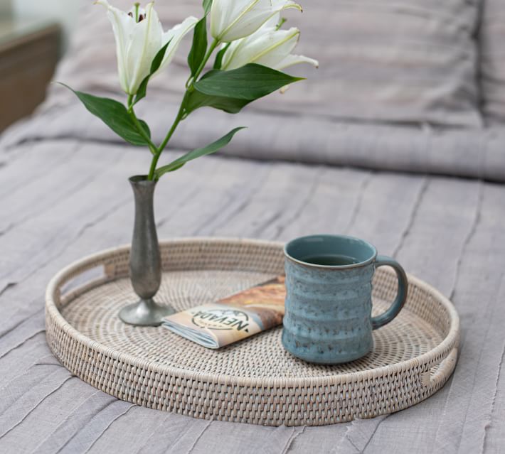 Tava Handwoven Rattan Oval Serving Tray