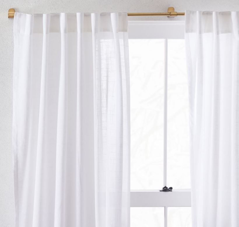 Sheer Crosshatch Curtains Set of 2