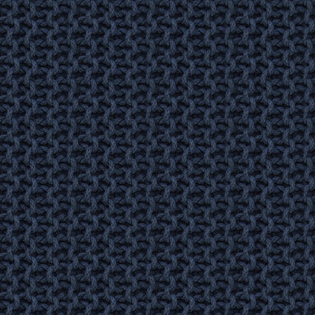 Upholstered Pouf Navy
