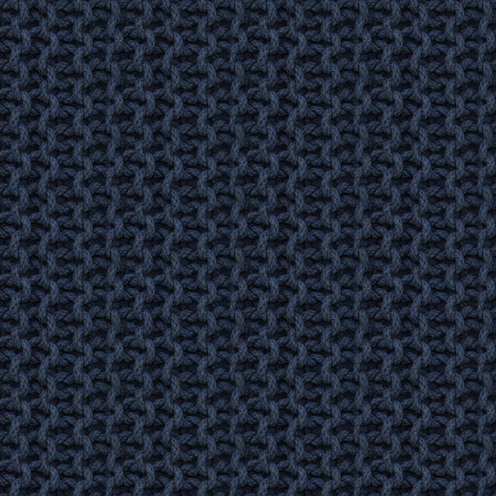 Upholstered Pouf Navy