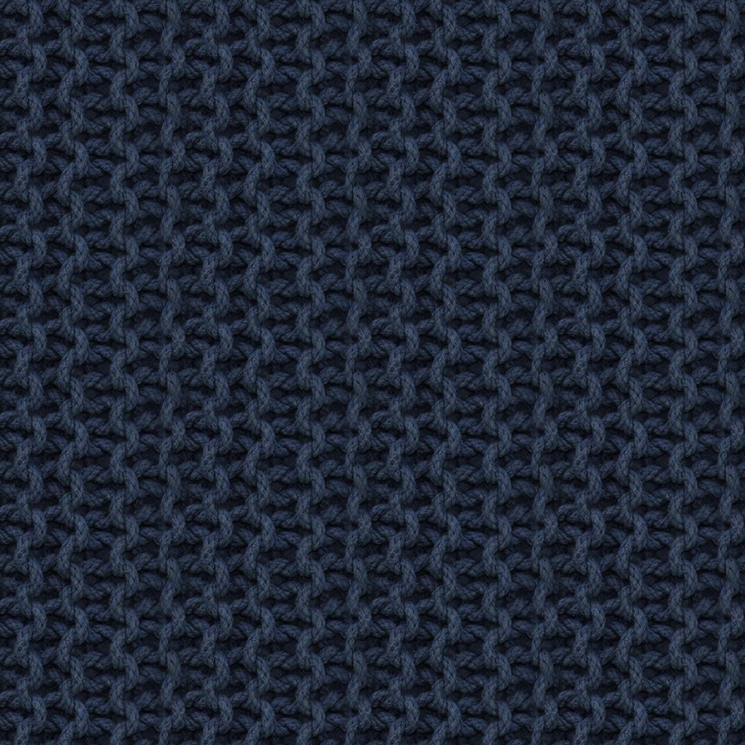 Upholstered Pouf Navy