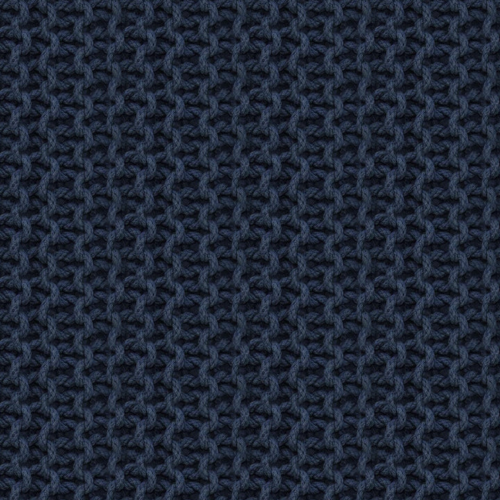 Upholstered Pouf Navy