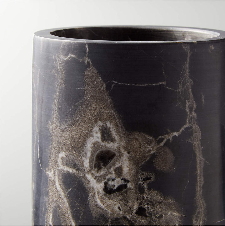Strata Black Marble Pencil Cup