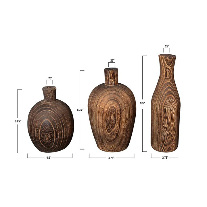 Karina Wood Table Vase Small