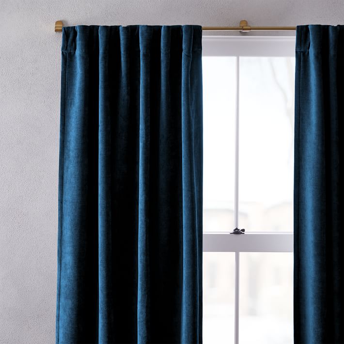 Worn Velvet Curtain-48"x96"