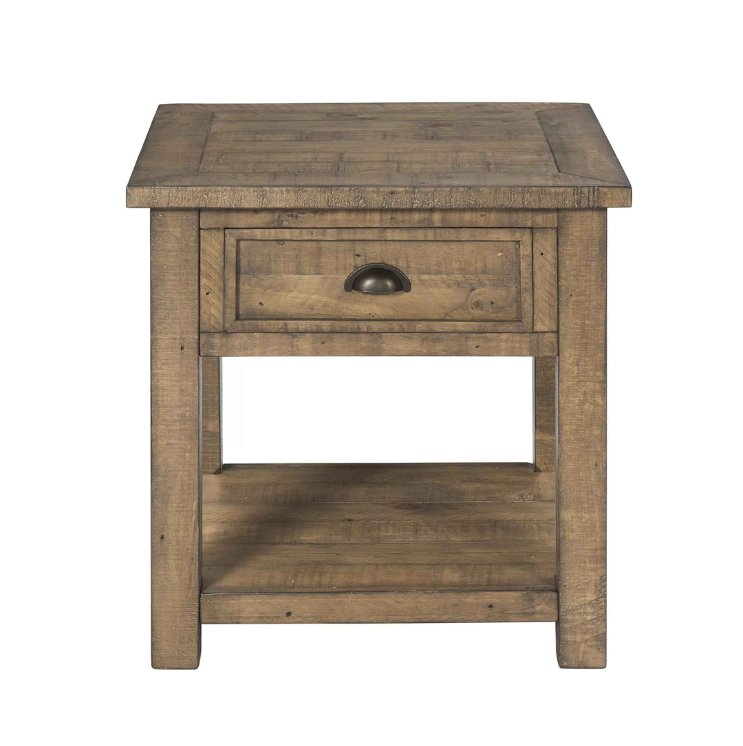 Holliman Solid Wood End Table with Storage