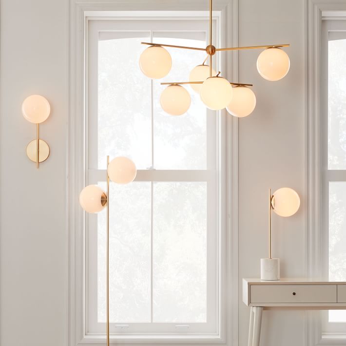 Sphere Stem 2 Light Floor Lamp