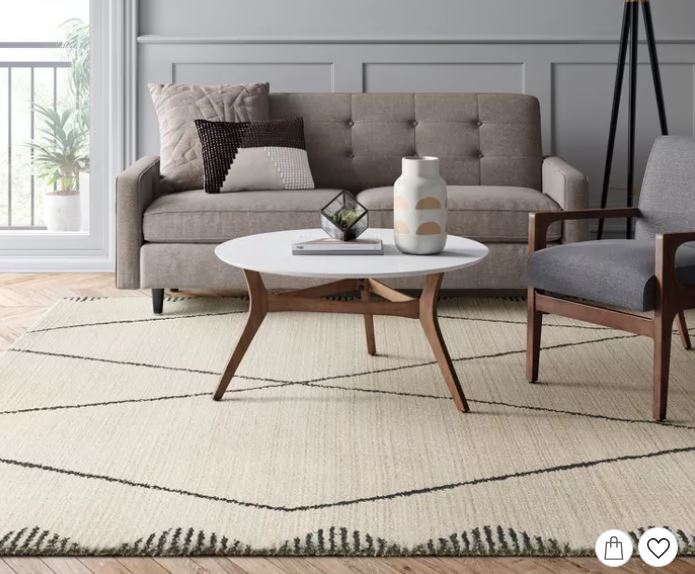 Glacier Diamond Woven Runner Rug-7'x10'