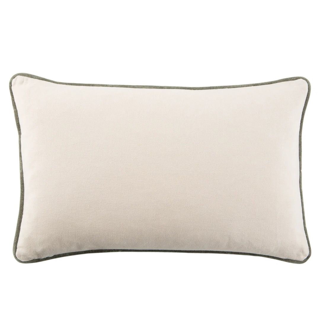 Lyla Solid Teal Grey Pillow With Insert-21"x13"