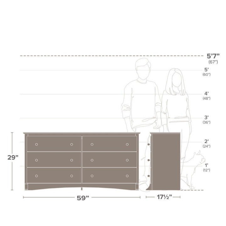 Sonoma 6 Drawer Dresser