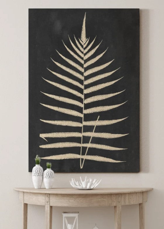 Linen Fern III Wrapped Canvas Print No Frame 16"x20"