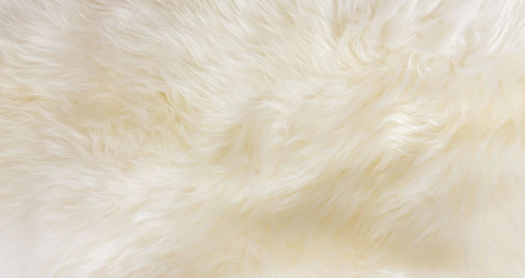 Lanna Ivory Sheepskin Throw-2'x6'