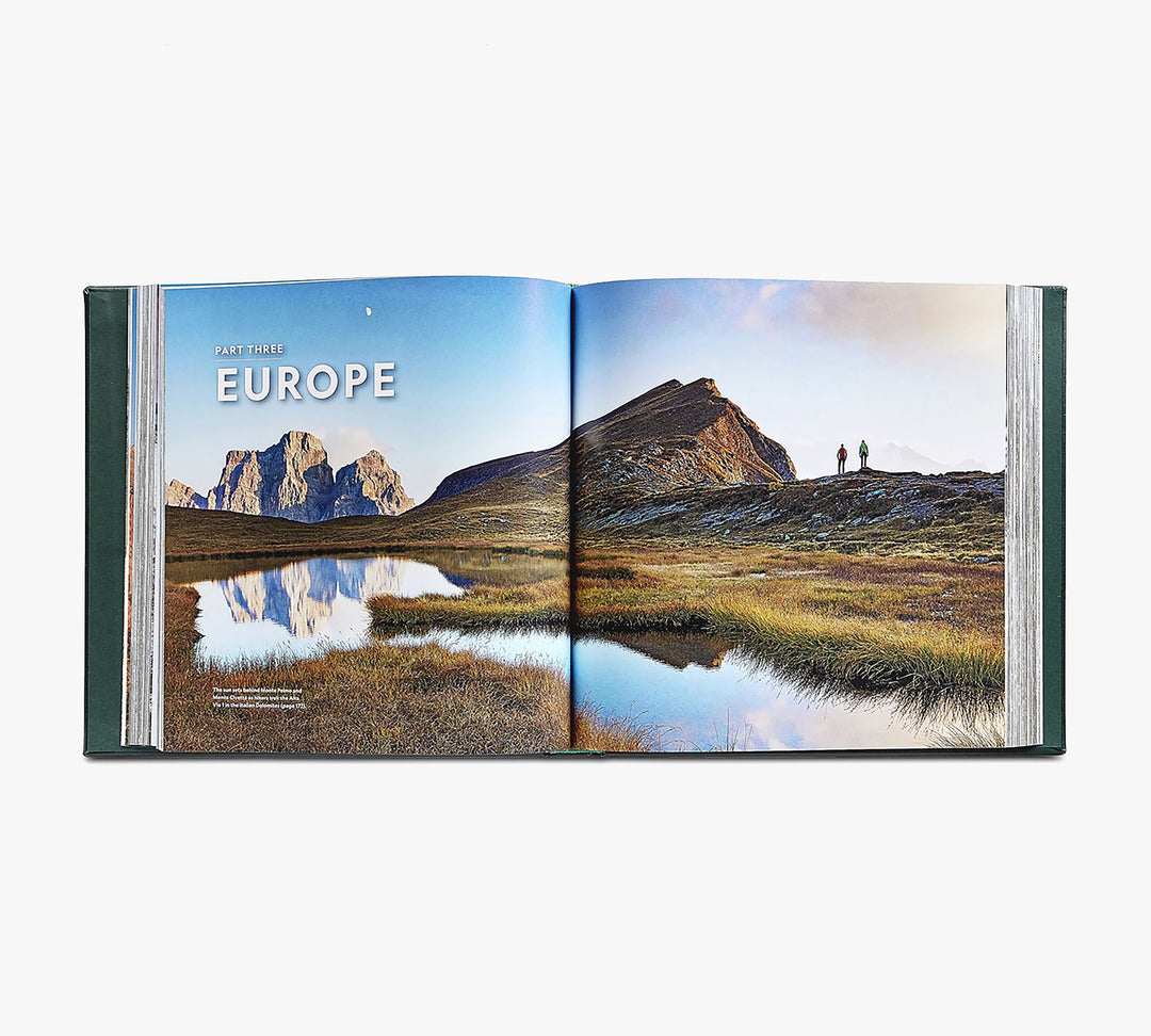 100 Hikes of A Lifetime Leather Bound Book