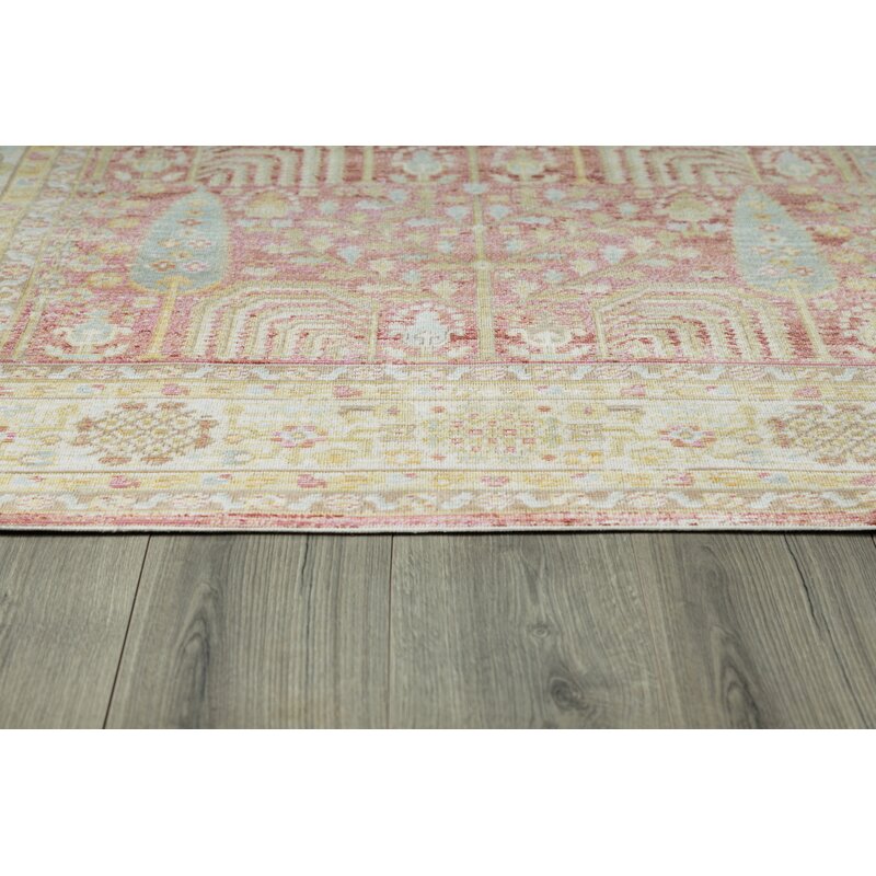 Richards Power Loom Area Rug In Pink Beige-9'3"x11'10"