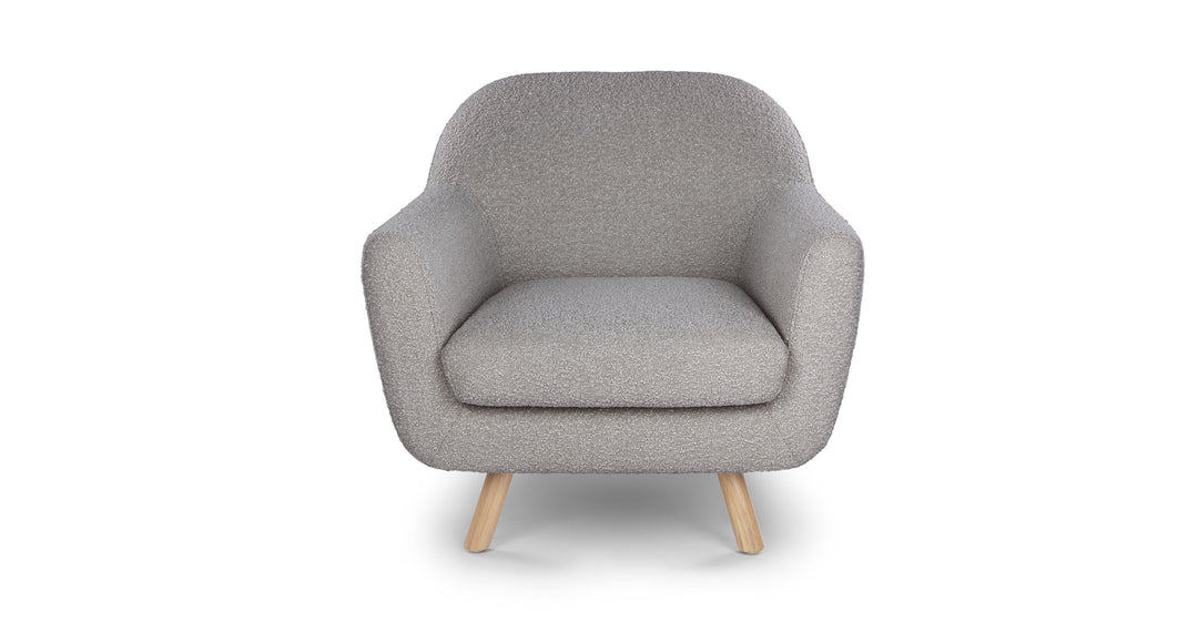 Gabriola Dover Gray Boucle Lounge Chair