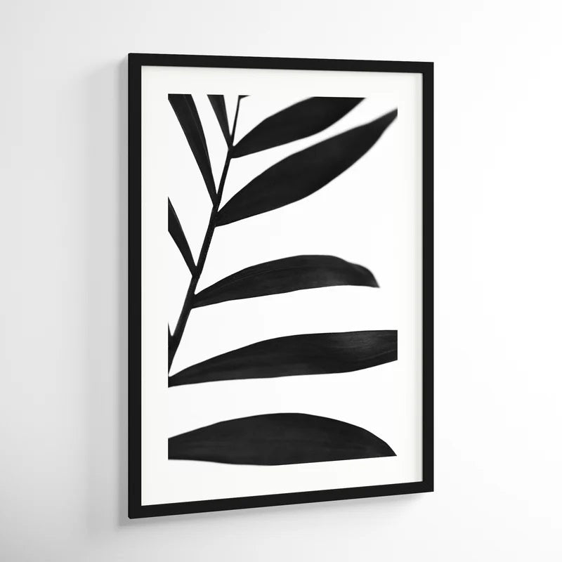 Black Palms Picture Frame Painting Print With Frame-31.38"x43.38"