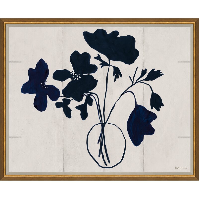 Susan Hable Anemone Picture Print on Paper With Frame